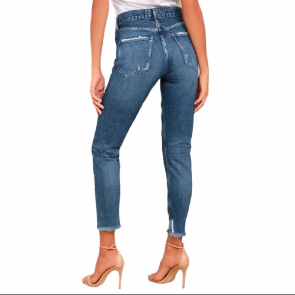 (SOLD) AGOLDE High Rise Jamie Straight Lowdown Blue 28 - Picture 8 of 13